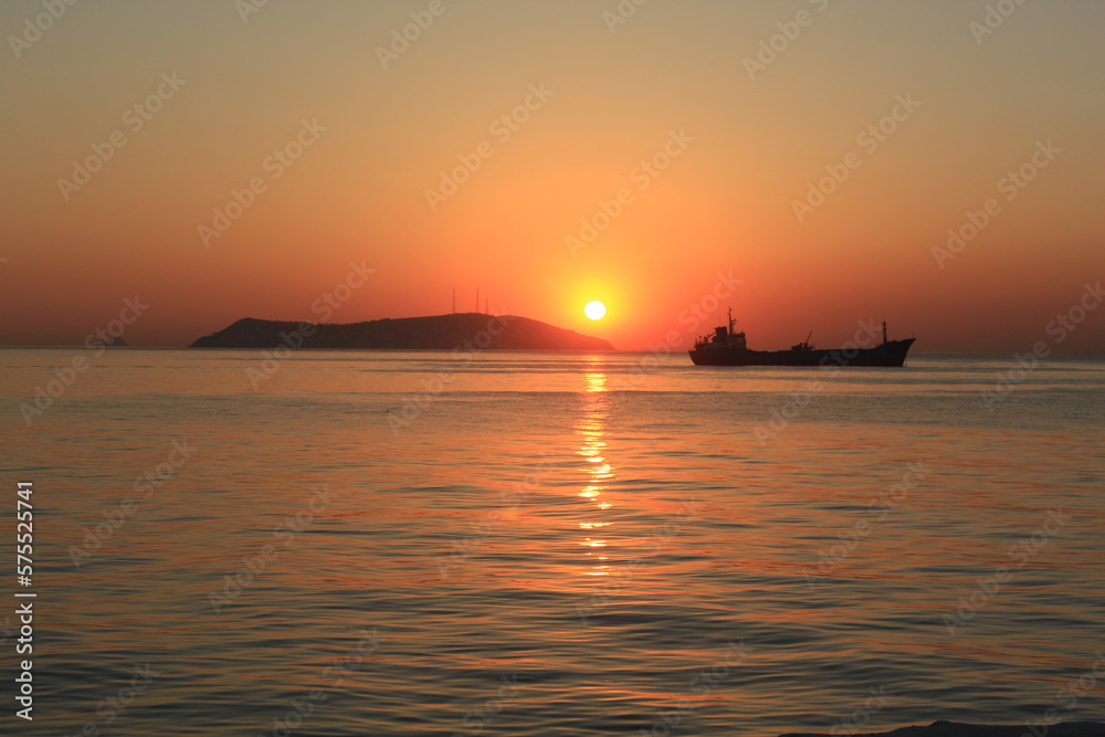 Sunset from Maltepe to the Islands, Maltepe Istanbul