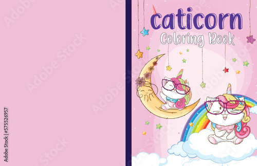 Caticorn coloring book cover