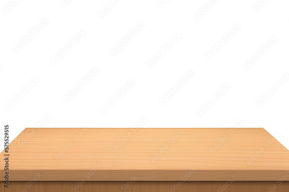 Wooden Table Isolated On White Background