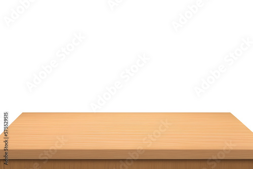 Wooden Table Isolated On White Background