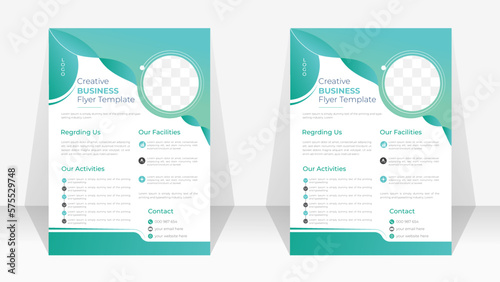 
Corporate Business flyer template vector design in A4 size for digital agency, abstract shape used for  poster layout, IT Company flyer, c banners, and leaflets, marketing, cover page.