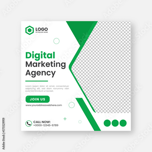 Creative and modern business digital marketing agency social media post banner and ads banner templates design