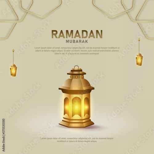 Islamic greetings ramadan card design. Ramadan background vintage style with lanterns