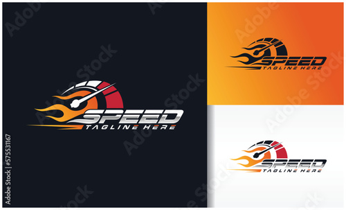 Fire and speed logos