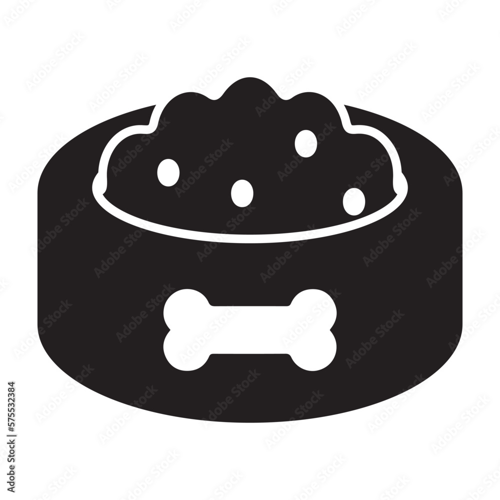 Animal food, dog, pet bowl icon Animal food, dog, pet bowl icon