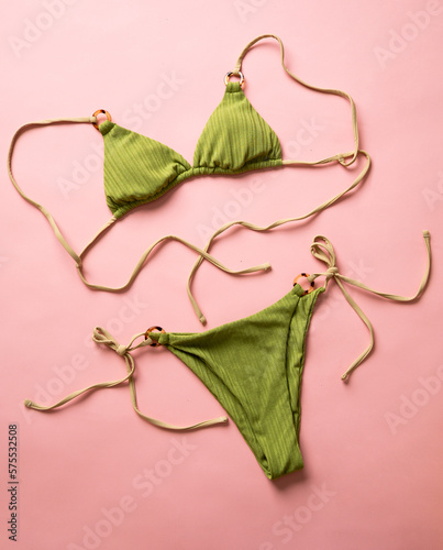 Εκτύπωση καμβά close up swimwear in pink background shoot in studio no people