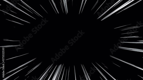 Seamless Loop Anime Comic Speed Lines Fast Speed line Overlay Isolated Transparent Alpha