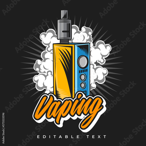 vintage vape vector illustration