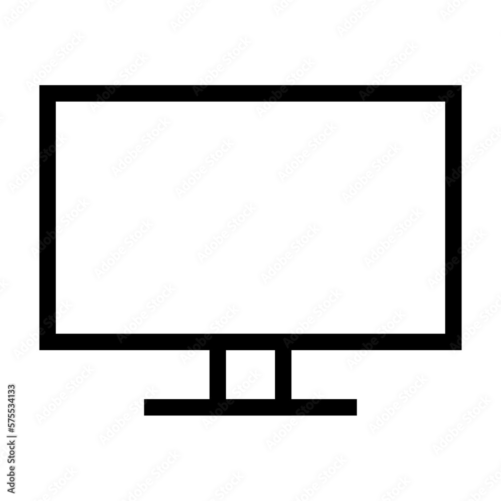 Monitor icon, outline style