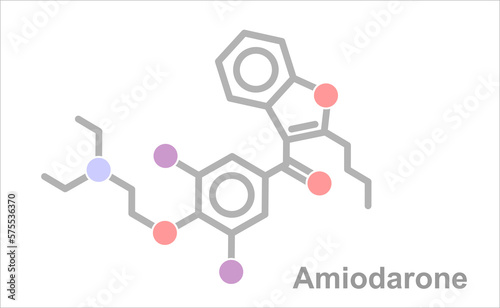 Simplified formula icon of amiodarone.