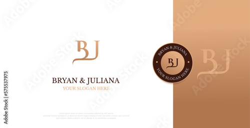 Initial BJ Logo Design Vector