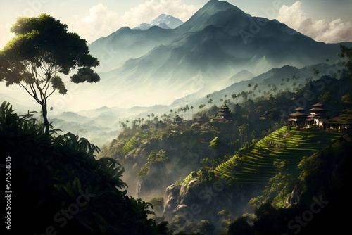 Unveiling the Majestic Charm of Indonesia's Mountains through Generative AI