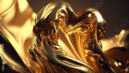 Shimmering gold foil reflecting light, exuding luxury and opulence