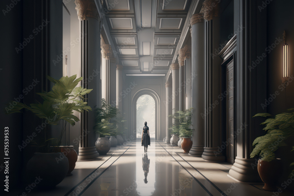 Obraz premium modern palace hallway