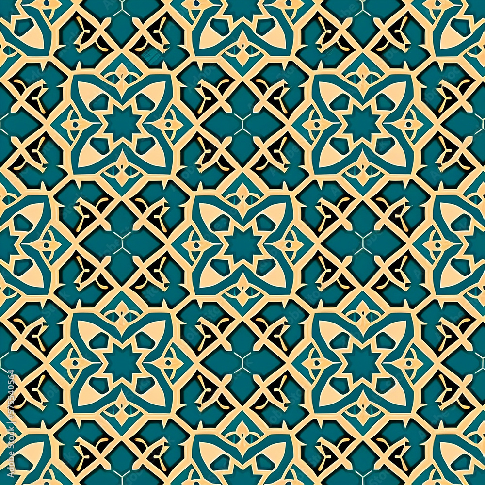 Crafting the Perfect Seamless Pattern Islamic Background with Generative AI