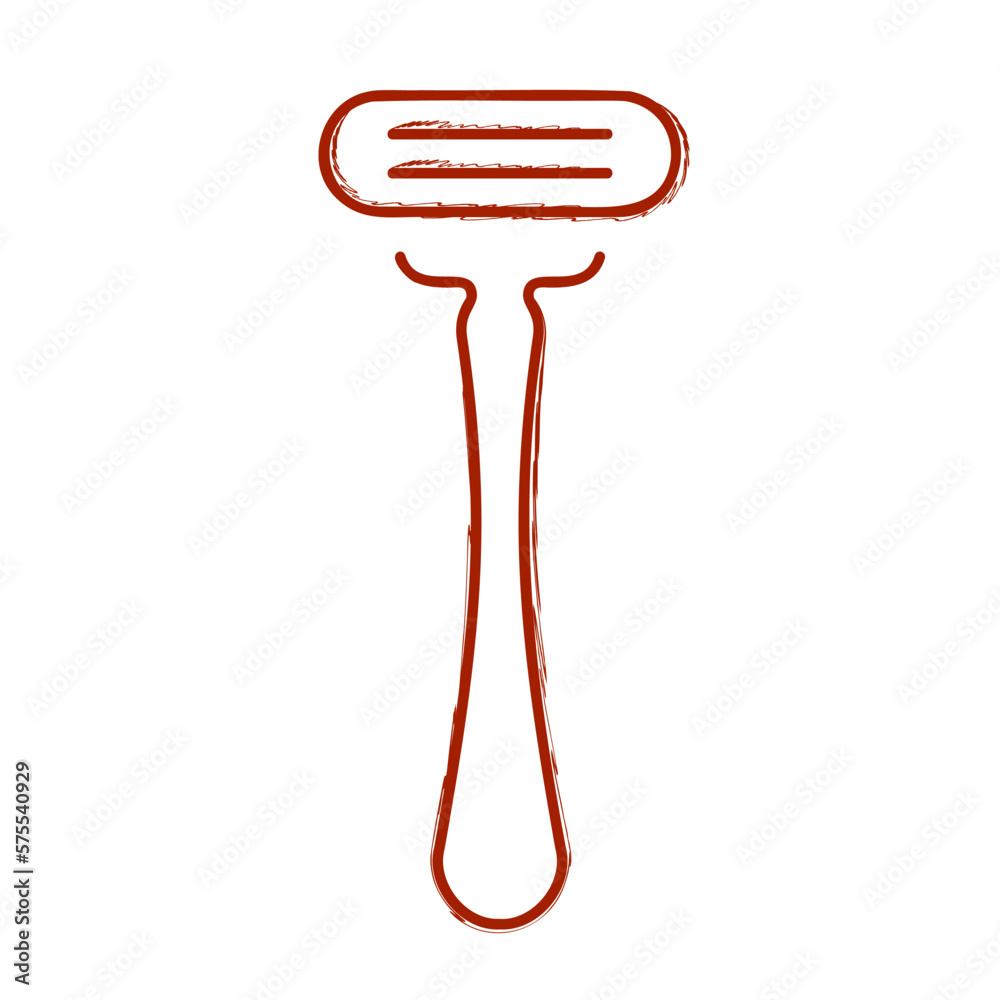 razor brush on white background, vector illustration. razor brush on white background, vector illustration.