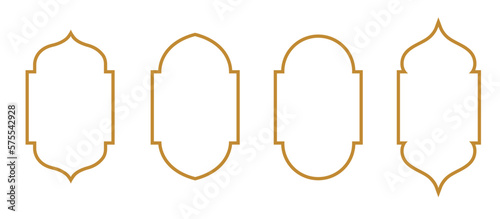 set of islamic frames shapes badges. set of Islamic Bagde. Arab frame set
 photo