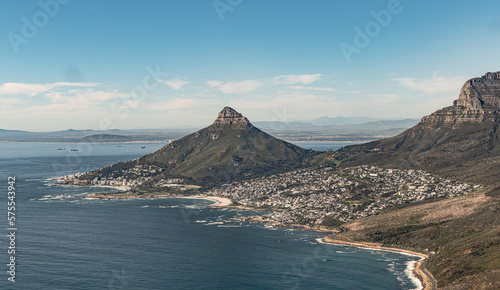 Lions Head (Cape Town, South Africa), aerial view, shot from a helicopter