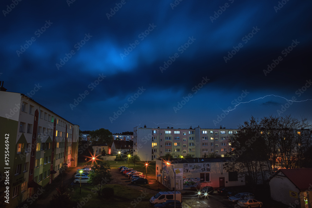 Storm over the city