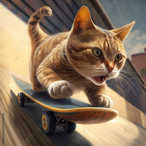 Cat on scathing board