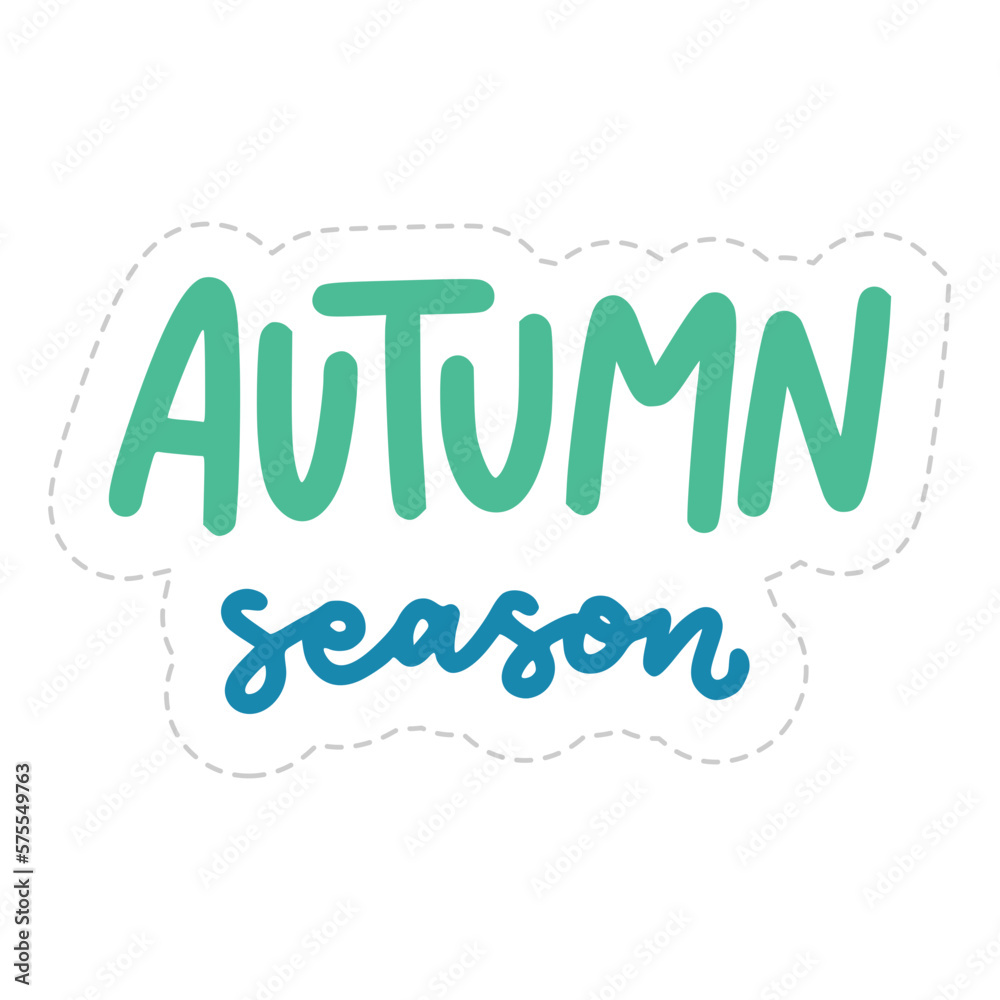 autumn season Lettering Sticker. Autumn Lettering Stickers autumn season Lettering Sticker. Autumn Lettering Stickers