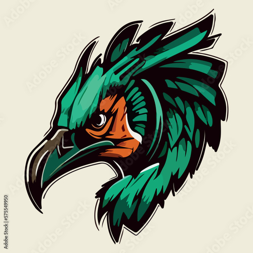 Vulture face mascot esport logo vector illustration
