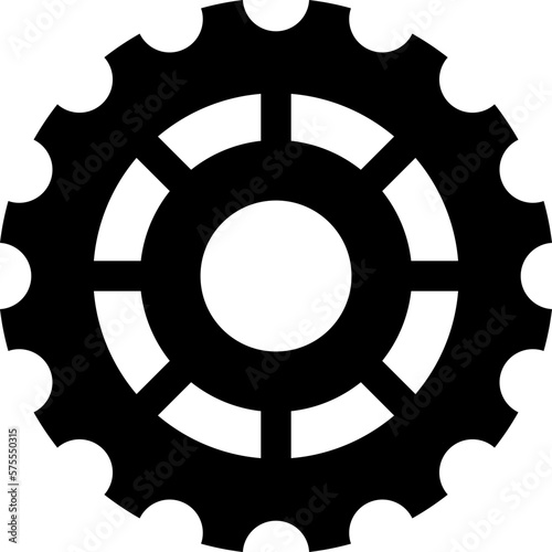 flat solid gear icon