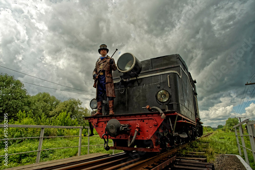 The driver and his old steam train