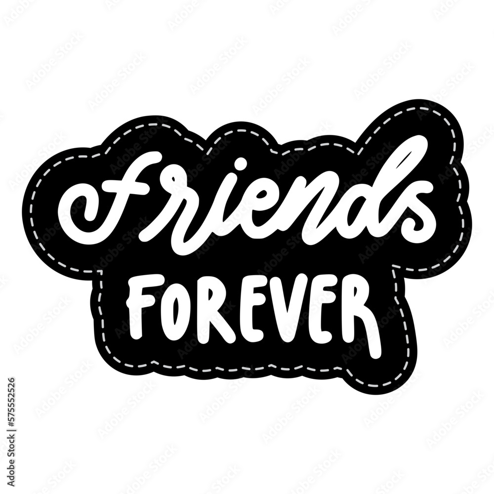 besties forever happy friendship day stickers Stock Vector | Adobe ...