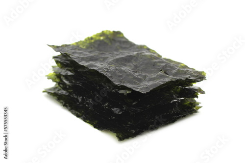 Background of small squares of nori leaves.
