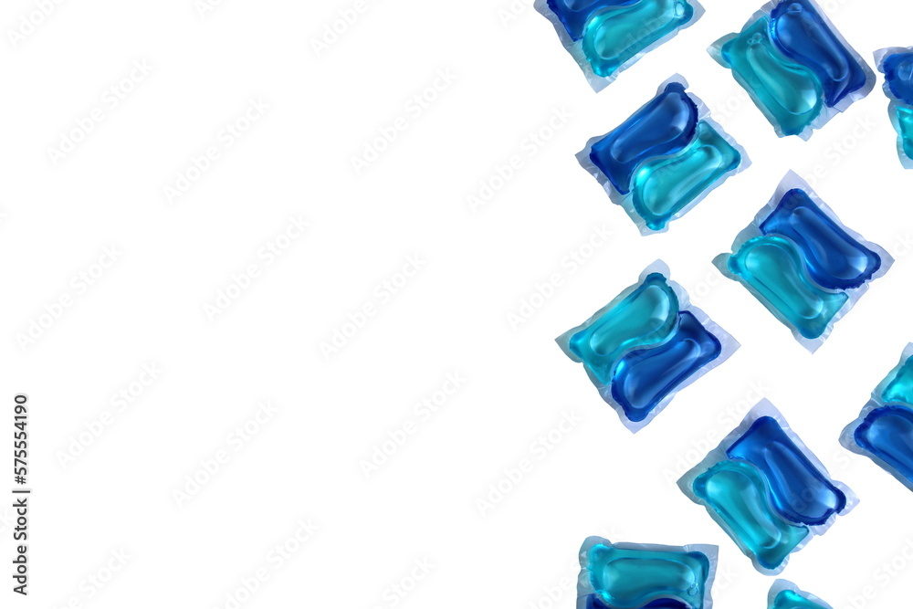 Abstract background of bright blue laundry capsules. Abstract background of bright blue laundry capsules.