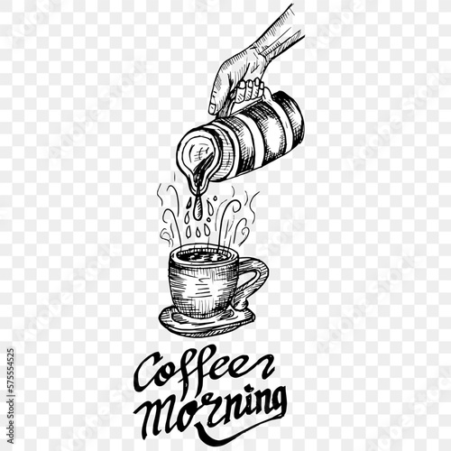 Coffee Morning, sketch and illustration