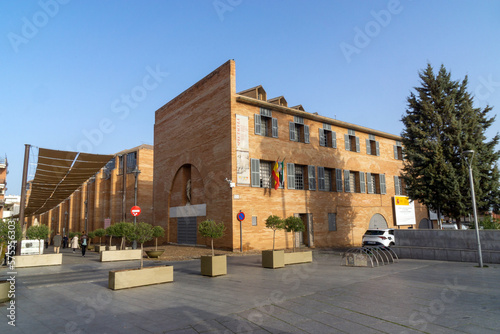 Edificio del Museo Nacional de Arte Romano de Mérida. Obra del arquitecto Rafael Moneo. Badajoz, Extremadura, España. photo