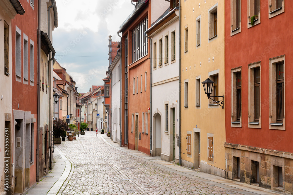 Old street in the historical town Pirna, close to Dresden, Germany
