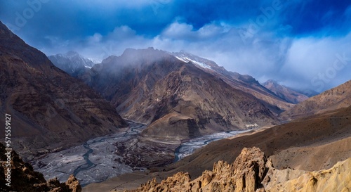 landscape in spiti , kaza