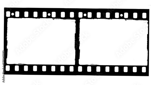 Old one color filmstrip isolated