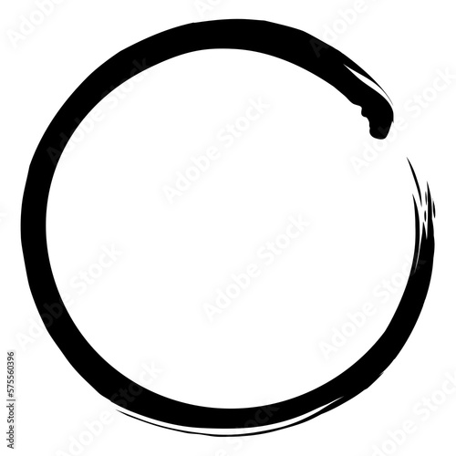 Zen Enso Circle Paint Brush Art Stroke Logo Design 