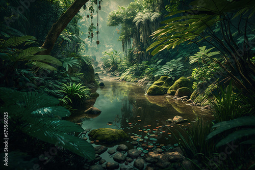 Rain Forest. Generative ai