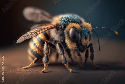 A Fascinating Macro Shot of a Bee or Insect © alisaaa