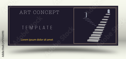 A conceptual idea in the design of a poster, banner, poster, cover or postcard. The idea of corporate style. Template for interior design, prints and decorations