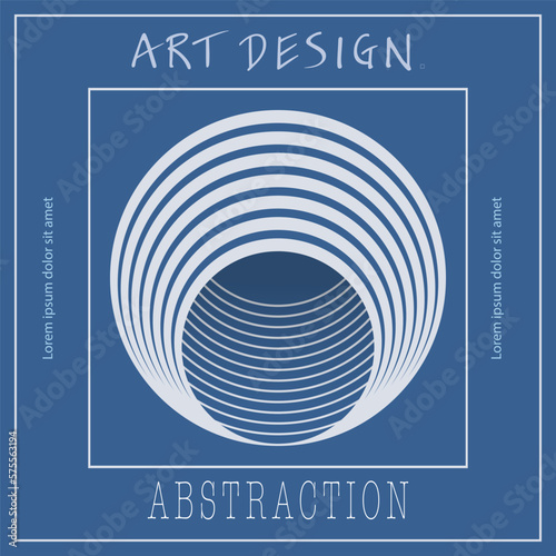  idea of an abstract composition for the design of a poster, banner, poster, cover or postcard. Premium version of the corporate style. Template for interior design, prints and decorations