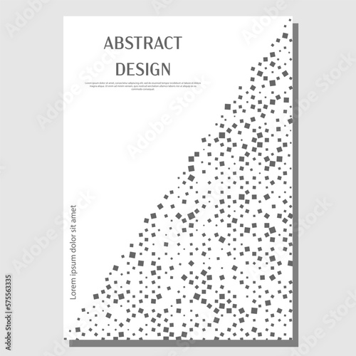 A scattering of squares. Template for the cover, book, poster, banner. The idea of interior design, prints and decorations