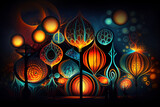Festival of lights abstract - generative ai