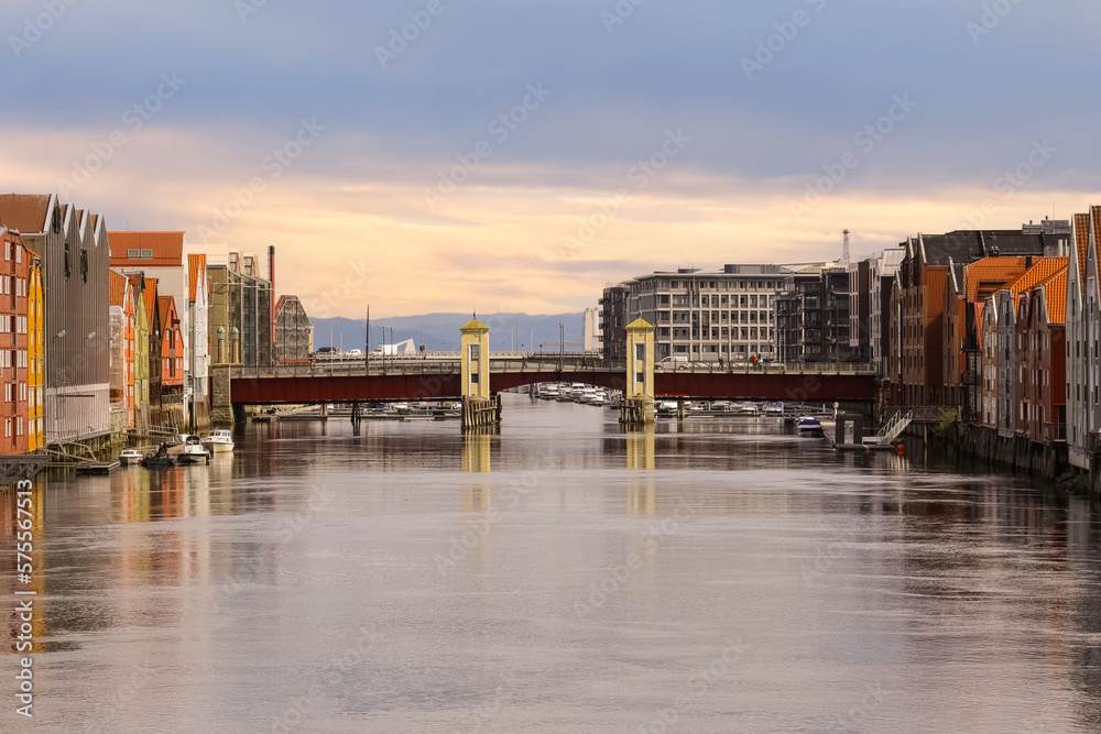 Bridge Bakkebru in Norwegian city Trondheim