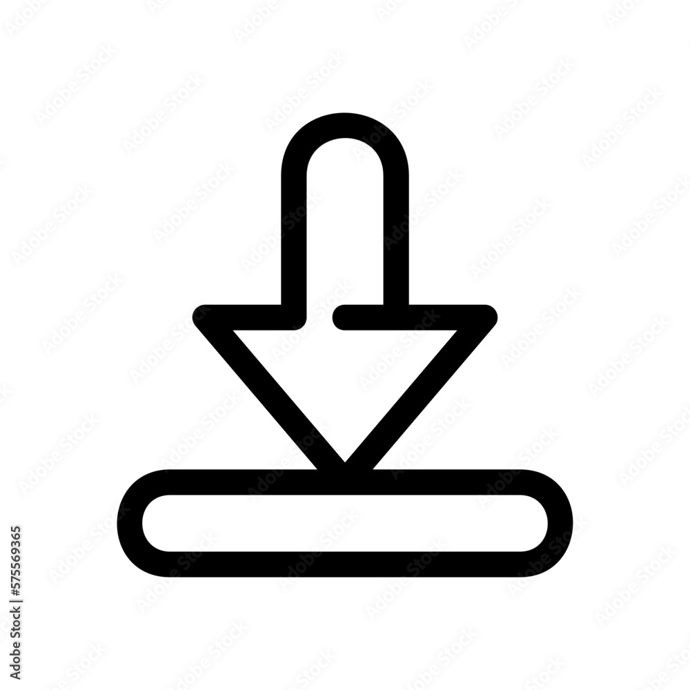 download icon or logo isolated sign symbol vector illustration - high quality black style vector icons
