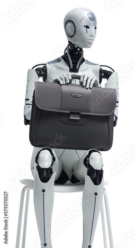Canvastavla AI humanoid robot waiting for a job interview