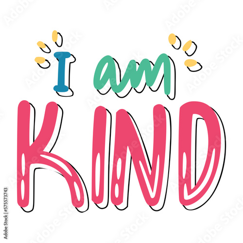 I Am Kind Sticker. Dignity Lettering Stickers