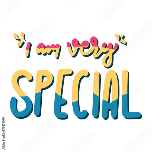 I Am Very Special Sticker. Dignity Lettering Stickers