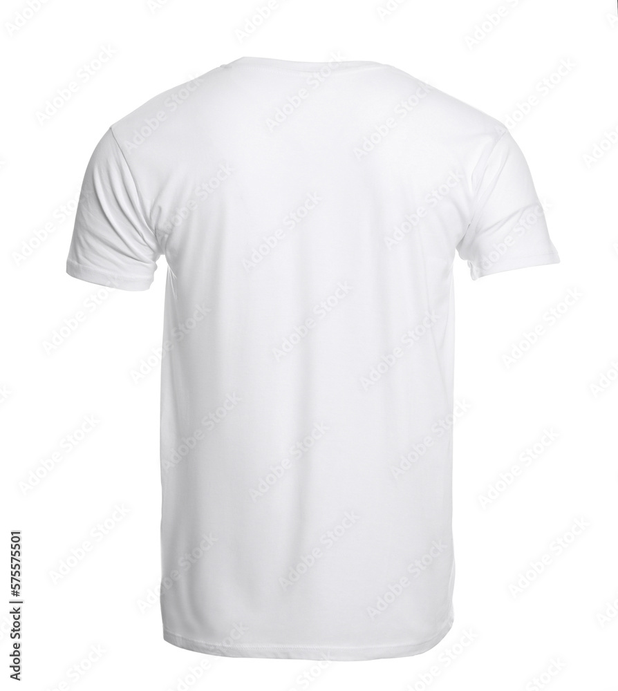 Mannequin with stylish men's t-shirt isolated on white. Mockup for design Mannequin with stylish men's t-shirt isolated on white. Mockup for design
