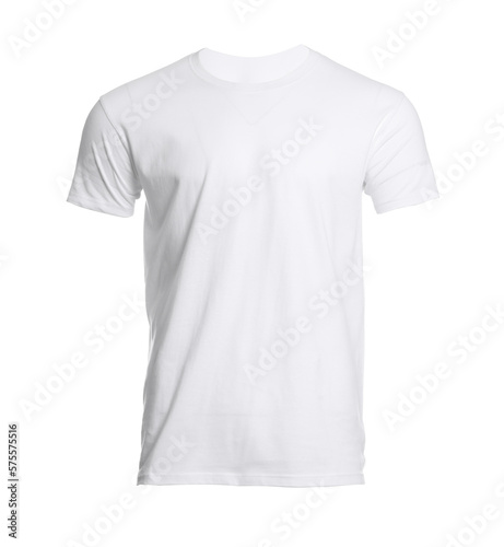 Mannequin with stylish men's t-shirt isolated on white. Mockup for design